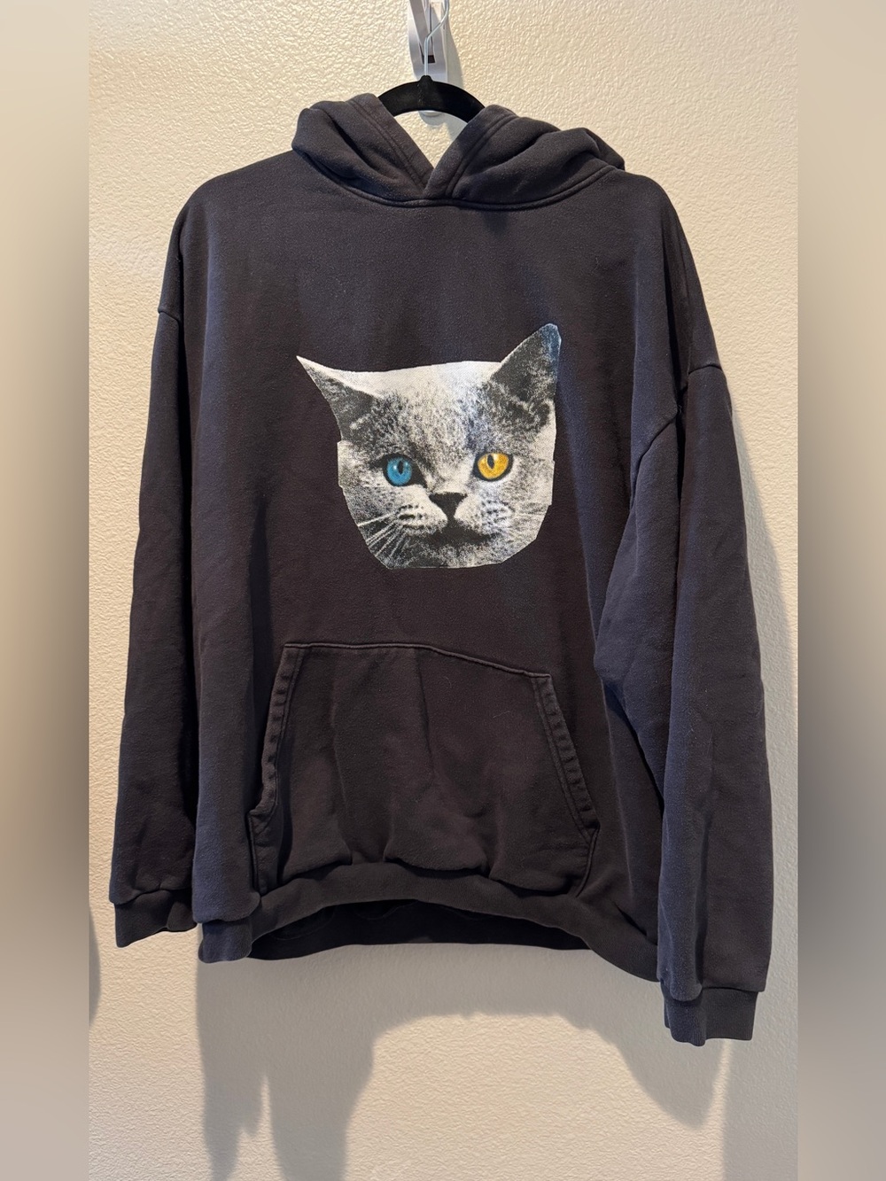 Golf Wang Black Hoodie with Two-Tone Cat Eye Graphic